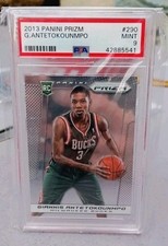 2013-2014 Panini Prizm Giannis Antetokounmpo #290 Rookie Card RC PSA 9 Mint. rookie card picture