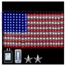 Russell Decor luces bandera americana 6x3ft roja blanca azul impermeables cor...