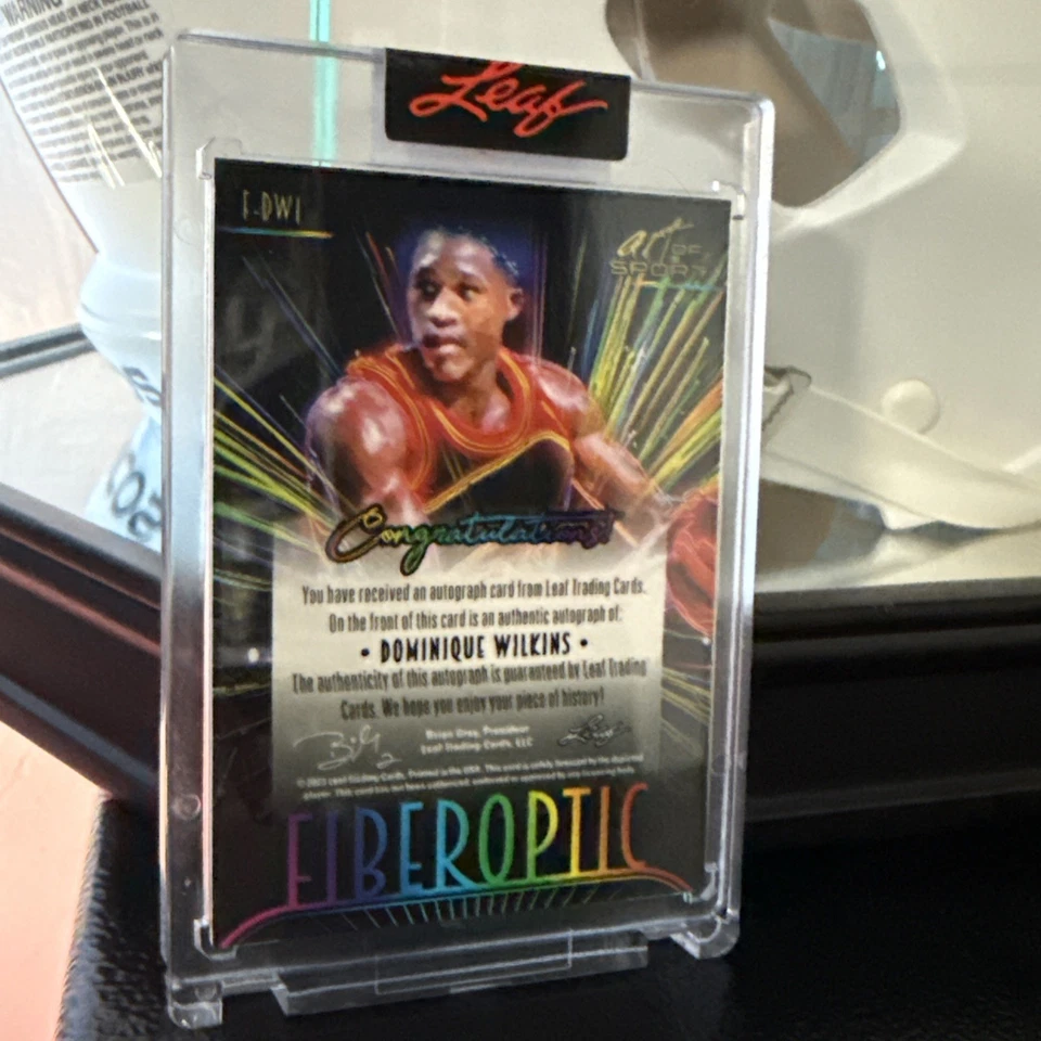 2023 Leaf Fiberoptic Dominique Wilkins 12/30 autographed - Image 3 of 3