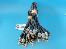 Lot of 30 BNC Male to RCA Male Coaxial Cables   Short Adapter Leads   CCTV