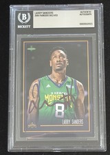 Larry Sanders Signed 2019 Parkside BIG3 #33 BAS Beckett Slabbed Autographed Card