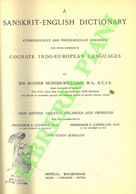 MONIER WILLIAMS M. - Ein Sanskrit - Englisch Wörterbuch. (3-78891)