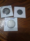 Lot Of 3 US Seated Liberty Coins 2 Quarters  And 1 HALF Dollar  Various Dates...