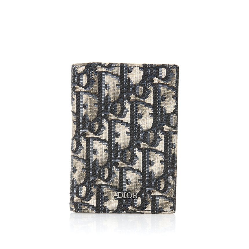 Dior Oblique Vertical Card Holder in Navy Blue 2ESCH138YSE 136216516-image