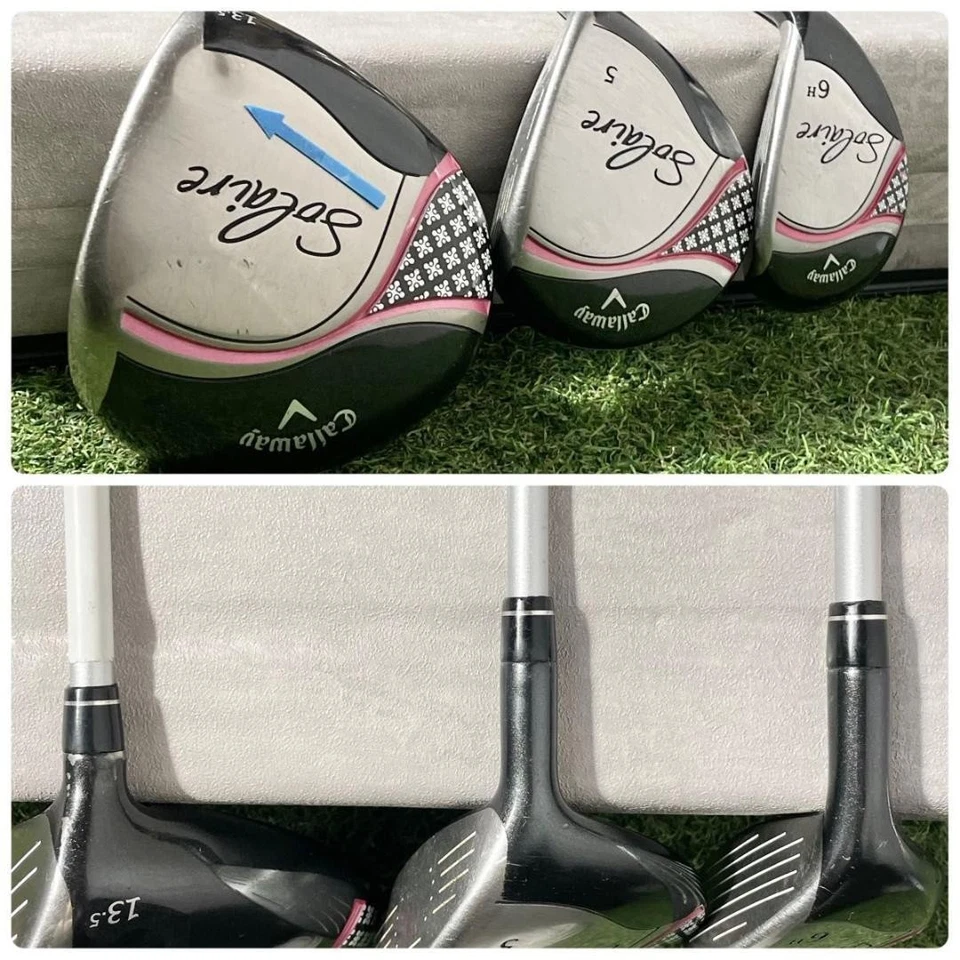 Ladies Callaway Solaire Club Set 1W 5W 6H 7i 9i Pw Sw PT 8pc RH Women Graphite - Image 2 of 4