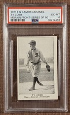 1921 American Caramel Set of 80 E121  Ty Cobb Detroit Tigers Baseball Card PSA 6