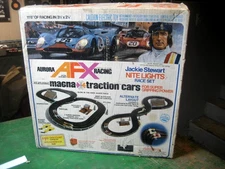 Aurora AFX Ho Race Set #2231 Jackie Stewart Nite Lights  Complete and Tested
