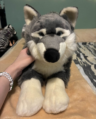 Prime Shiba | 24'' Quil Wolf Dog With Blue Eyes Plush | NWT