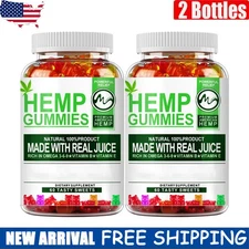 2 Pack Gummies 1200,000mg High Strength Stress Relief Fruity 60Gummy Bear Oil