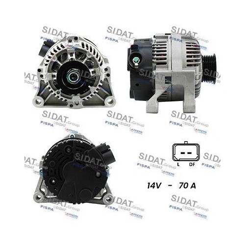 Alternateur Sidat A12VA0034A2 pour remplacer une pièce usée Fiat
