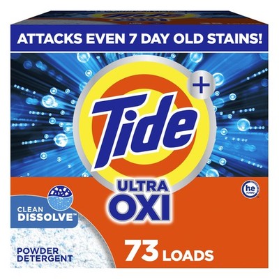 Tide Ultra OXI Powder Laundry Detergent 114 Ounce (Pack of 1) 
