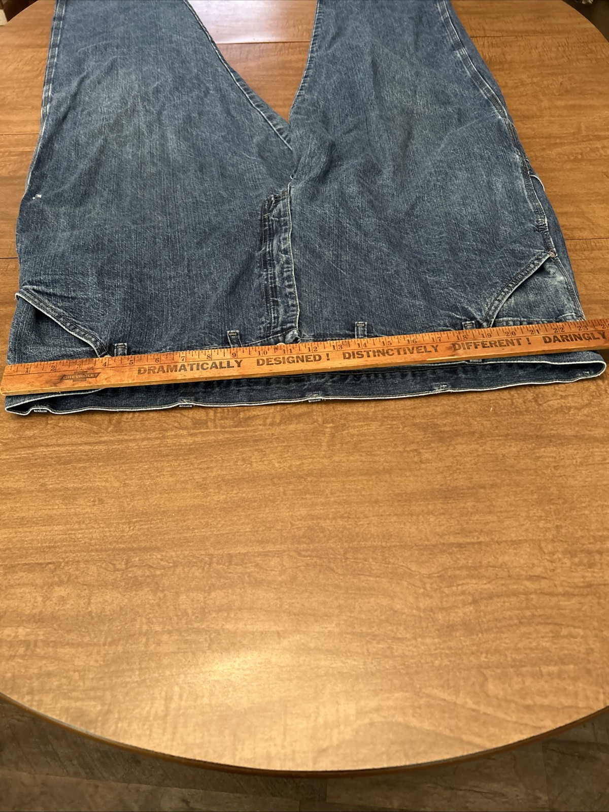 Wrangler Jeans Mens 46x32 Carpenter Blue Med Wash Denim 94LSWDV Work thumbnail 3