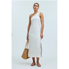 NWT Madewell Womens One-Shoulder Midi Dress in Lighthouse Size 2