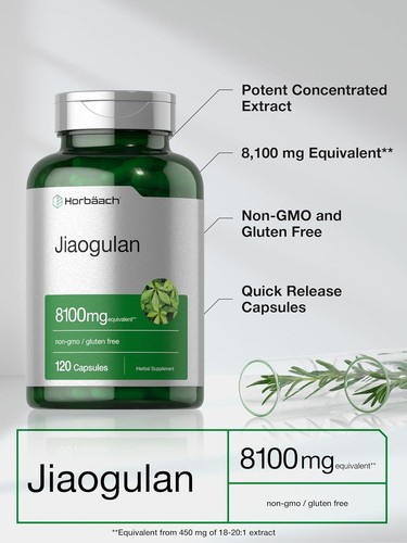 Jiaogulan Capsules | 8100 mg | 120 Count | Gynostemma Pentaphyllum | by Horbaach - Picture 4 of 8