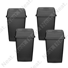 25L Swing-Top Plastic Bins Waste Rubbish Dust Home Kitchen Office Industrial