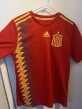 2018 Spain National Soccer Team World Cup Adidas Red Home