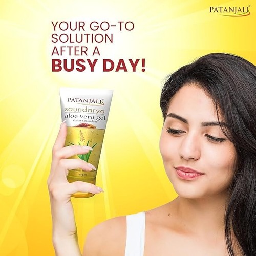 Patanjali - Saundarya Kesar Chandan Aloe Vera Gel - 150ml - Picture 4 of 6