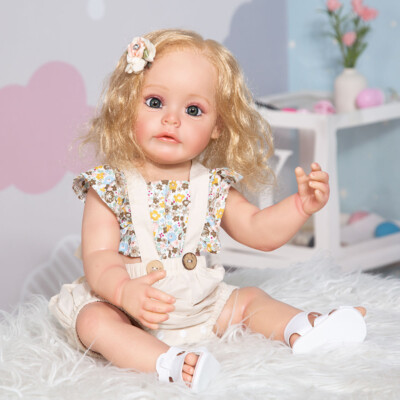 55CM Full Vinyl Silicone Body Reborn Baby Waterproof Rooted Hair