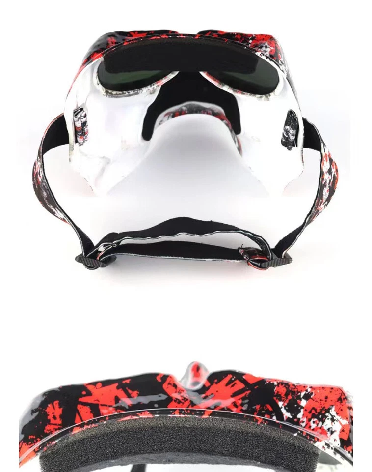 Skull Goggles Full Face Shield Mask for Cosplay Party CS Game Helmet - Image 3 of 4