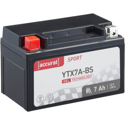 Motorradbatterie Roller Batterie 12V 7Ah GEL YTX7A-BS Akku Quad Moped DIN 50615