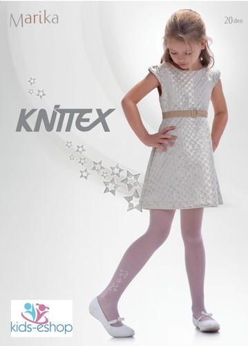 Patterned White Girls Tights Formal 