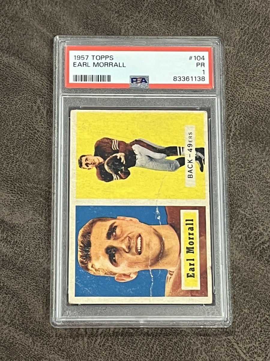 1957 Topps Football Earl Morrall #104 PSA 1 Rookie RC San