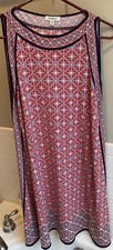 Max Studio Ladies Sleeveless Scoop Neck Multi ColorDress Size Medium