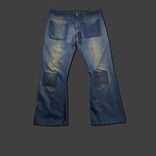 Vintage USA Made Seafarer Bell Bottom Jeans Distressed 40x30 Cotton