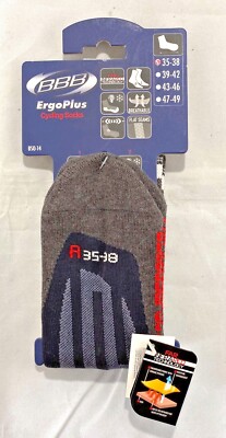 BBB BSO-14 Fahrradsocken, Socken in Größe 35-38, Schwarz-Grau