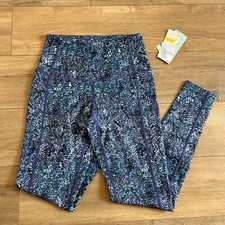 NWT Zella Live In Leggings Women's XS Navy Medieval Spotted Snake Pockets Yoga