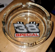  Vintage 38 Special Filtered Cigars Clear Glass Ashtray 