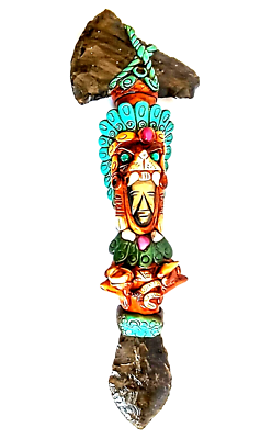 Aztec Jaguar Warrior Obsidian Hatchet and Spearhead Replica | eBay