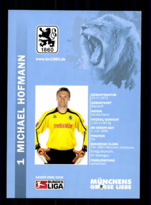 Michael Hofmann Autogrammkarte 1860 München 2003-04 Original Signiert+A