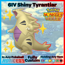 TYRANITAR SHINY /Non-Shiny 6IV Pokemon SCARLET and VIOLET Battle Ready VGC EVs