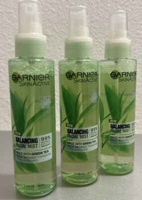 Garnier SkinActive Balancing Facial Mist w Green Tea 4.4oz Vegan Formula (3pk)
