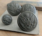 Military WW1 &2 Uniform Button lot orig Eagle Great Seal HBW Khaki Celluloid USA