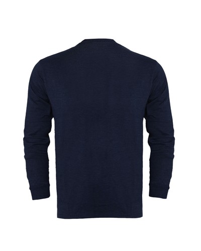 Men's Henley Long - Sleeve Single Jersey T-Shirt With Granddad Collar (2334) - Picture 5 of 31