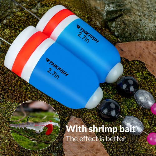 BLUE-2-7IN-4PCS Fishing Bobbers Fishing Floats Weighted Bobbers Fishing Tackle - Picture 7 of 7