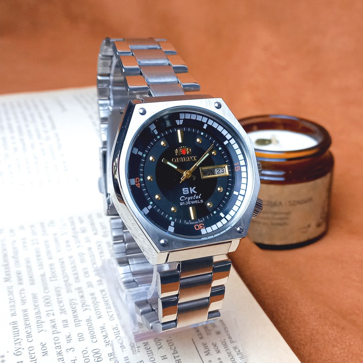 Vintage Japanese Watch Orient SK Sea King Crystal KD King