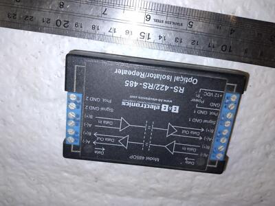 B & B ELECTRONICS RS-422/RS-485 OPTICAL ISOLATOR/REPEATER