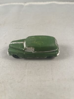 Vintage Plaster Toy Model Car Hand Painted Green