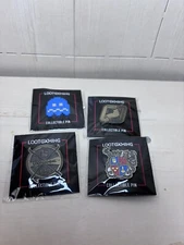 Bundle/Lot of 4 Loot Crate Gaming Collectable Pins Badges Ghost