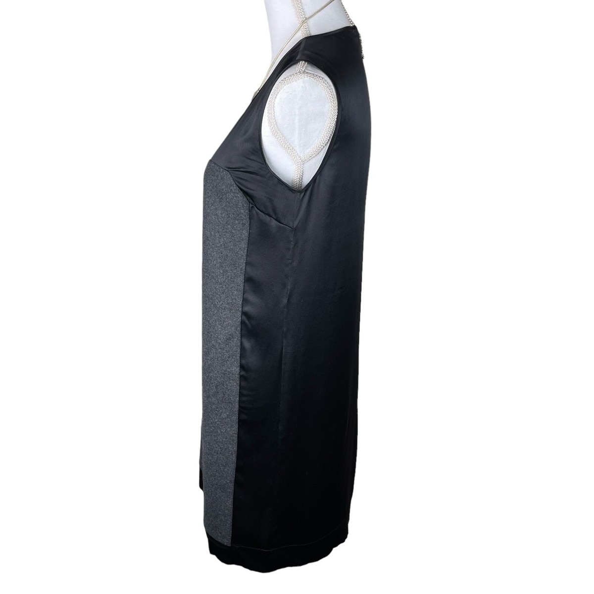 Stella McCartney Womens 6 Black & Gray Sleeveless Dress Wool Made