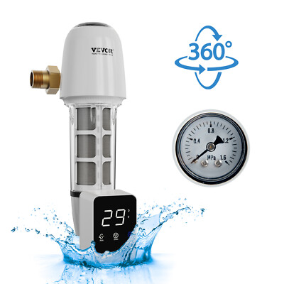 VEVOR Rückspülfilter Spin-Down-Filter 40 Mikron Sedimentfilter Hauswasserfilter