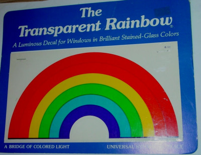 ILLUMINATION VINTAGE 1979 TRANSPARENT RAINBOW WINDOW DECAL STICKER 4.5 ...