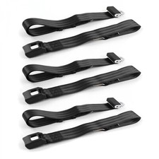 1971 - 1974 Standard 2pt Black Lap Bench Seat Belt Kit - 3 Belts Rt Se