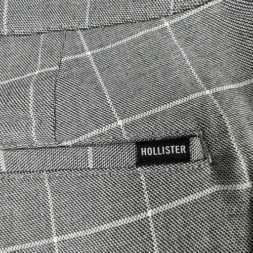 Hollister Hose Herren 38 x 30 (Etikett sagt 38x34) grau kariert mit Gürtel Chino lesen! - Bild 7 von 11