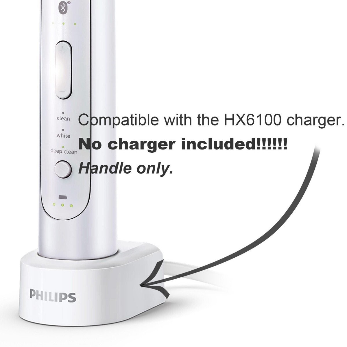 Philips Sonicare FlexCare Platinum HX9160 Electric Toothbrush Handle - 3 Speeds, Rechargeable, No Box