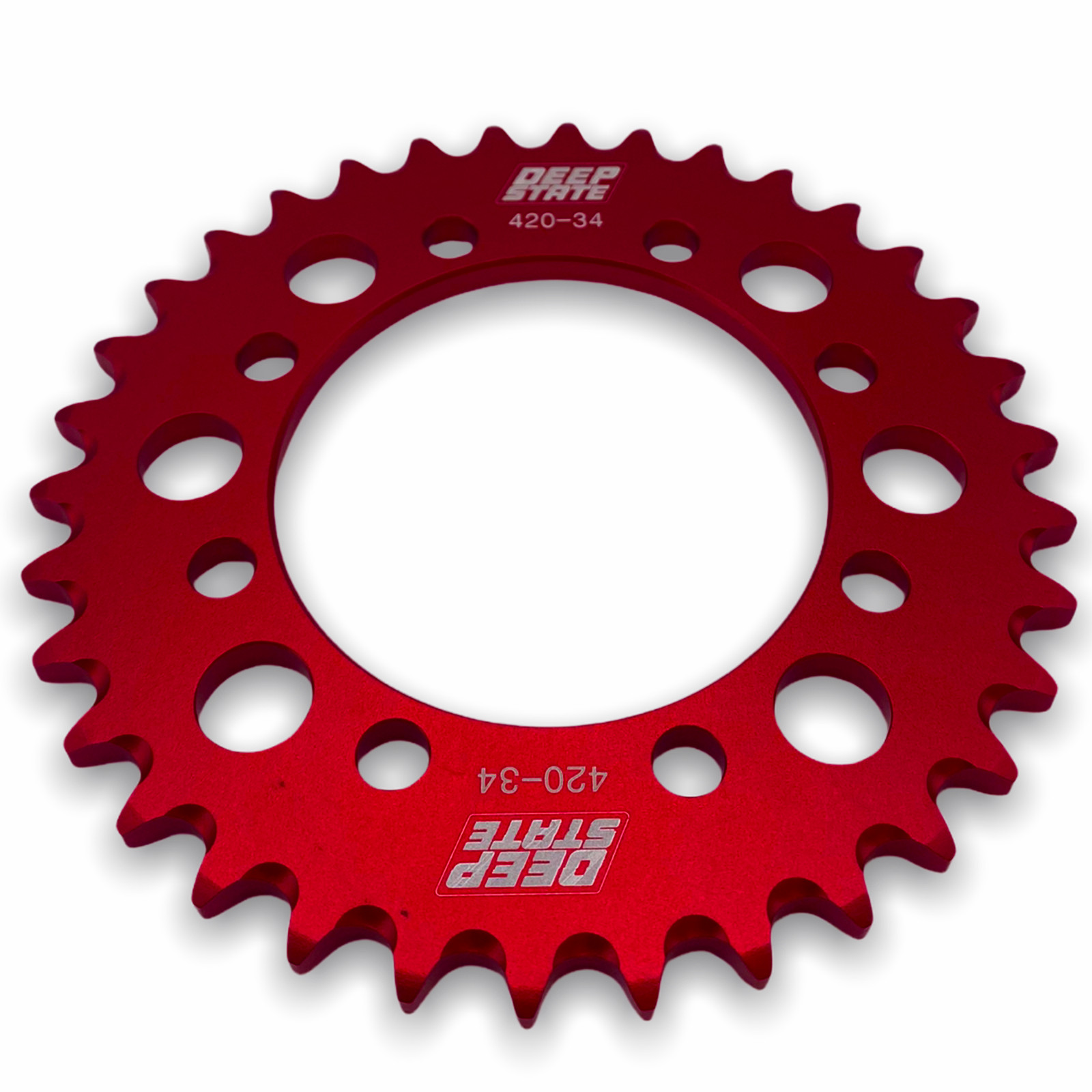 RED 34 TOOTH DEEP STATE 420 SDG PIT BIKE REAR SPROCKET Fits 50cc 110cc PITBIKES