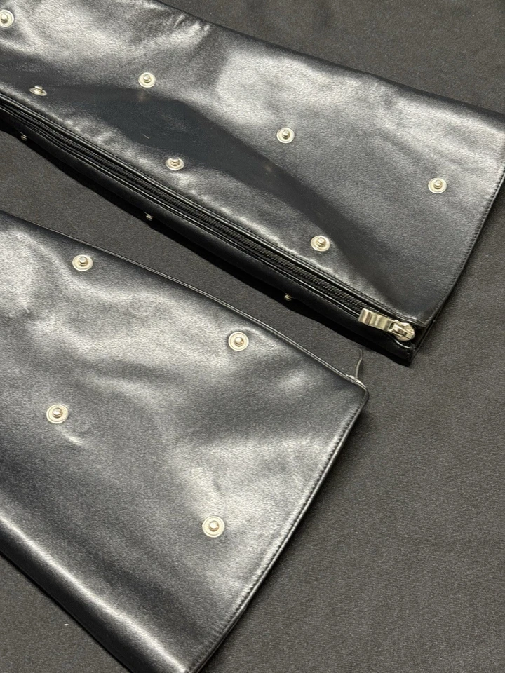 Botas hasta la rodilla de aguja con tachuelas negras para mujer talla 41 (US 10–10,5) PU puntiagudas Foto 2 de 4